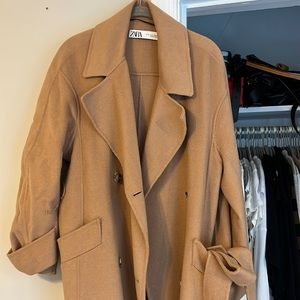 Zara oversized wool trench coat
